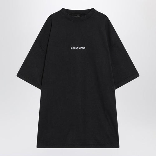 Balenciaga Faded Black Dry Fleece Uniform Merch T-Shirt Men