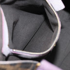 FENDI Zucca Canvas Hand Bag Brown Black Purple83149