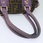 FENDI Zucca Canvas Hand Bag Brown Black Purple83149