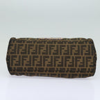 FENDI Zucca Canvas Hand Bag Brown Black Purple83149
