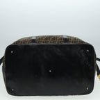 FENDI Zucca Canvas Boston Bag Brown Black83151