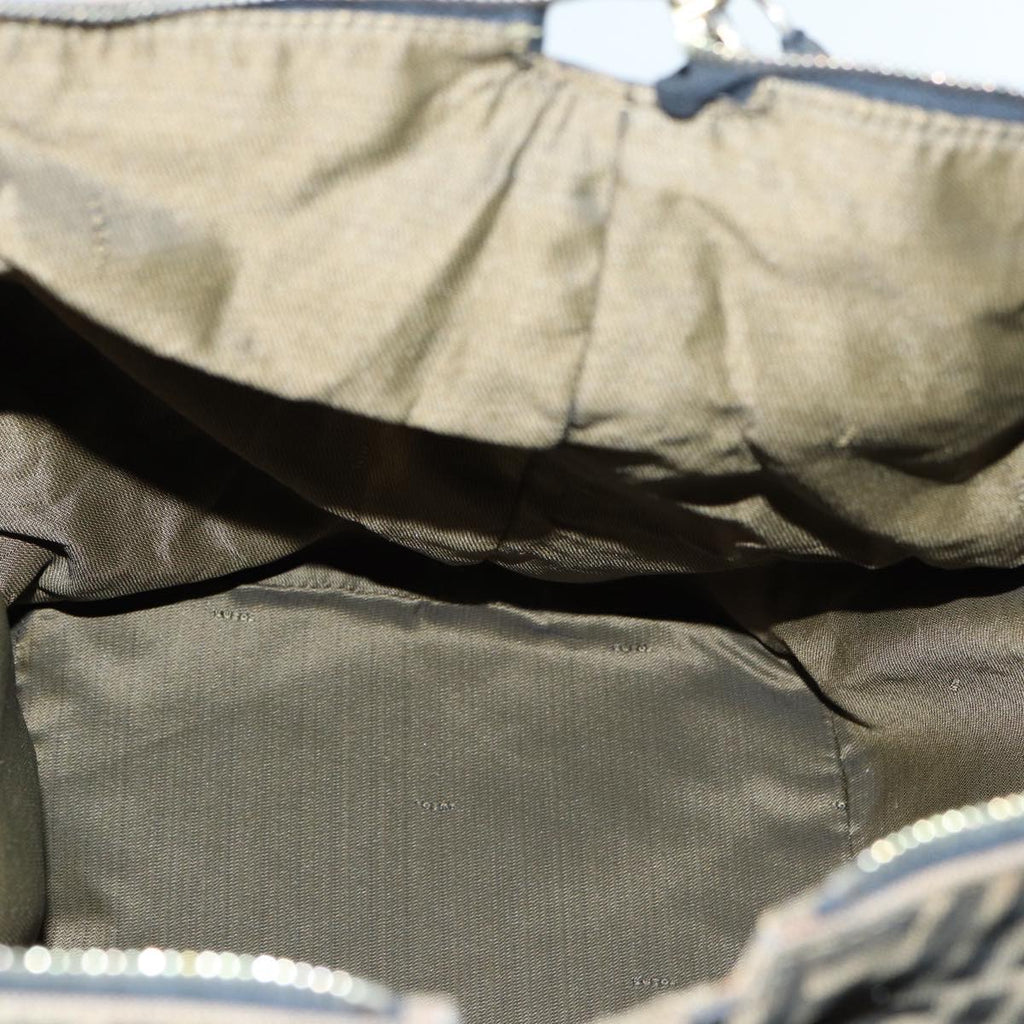 FENDI Zucca Canvas Boston Bag Brown Black83151