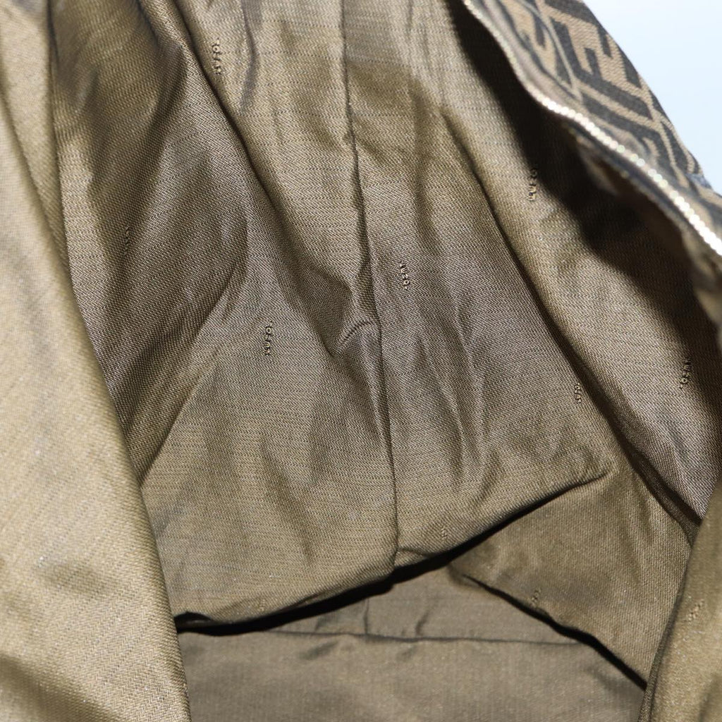 FENDI Zucca Canvas Boston Bag Brown Black83151