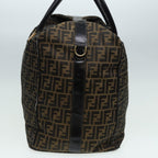 FENDI Zucca Canvas Boston Bag Brown Black83151