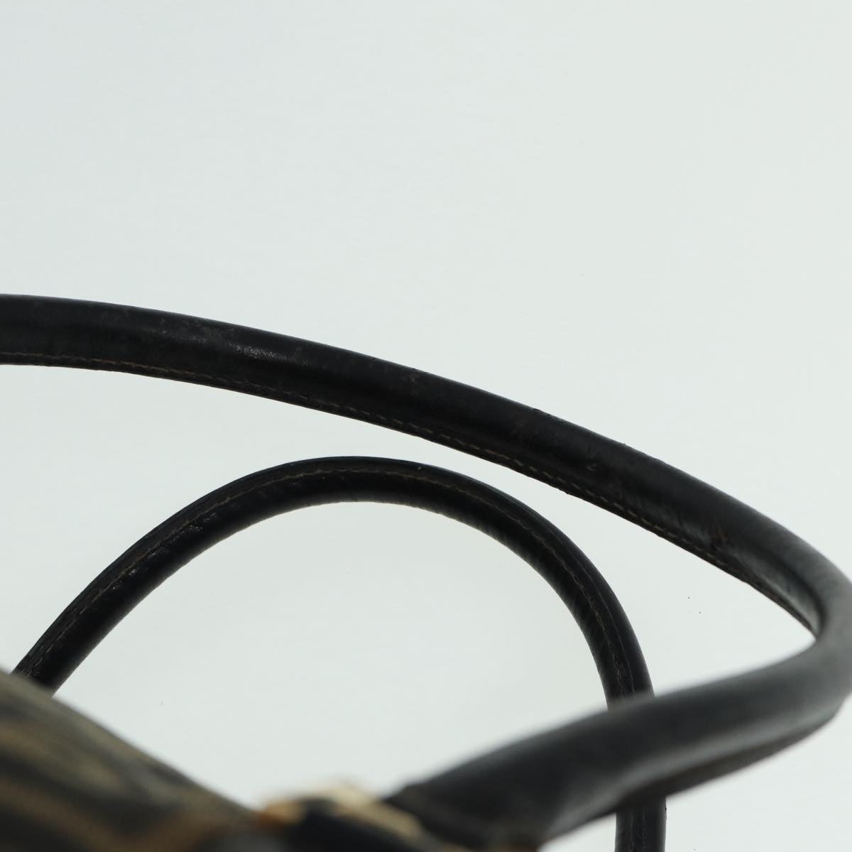 FENDI Zucca Canvas Boston Bag Brown Black83151