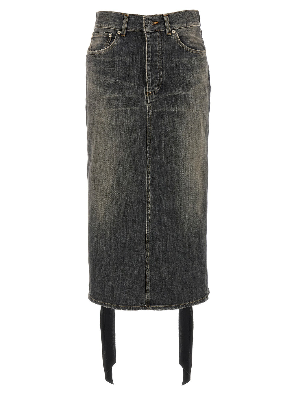 Balenciaga Women 'Lace Up' Denim Skirt