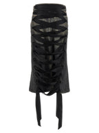 Balenciaga Women 'Lace Up' Denim Skirt