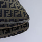 FENDI Zucchino Canvas Mamma Baguette Shoulder Bag Navy83213