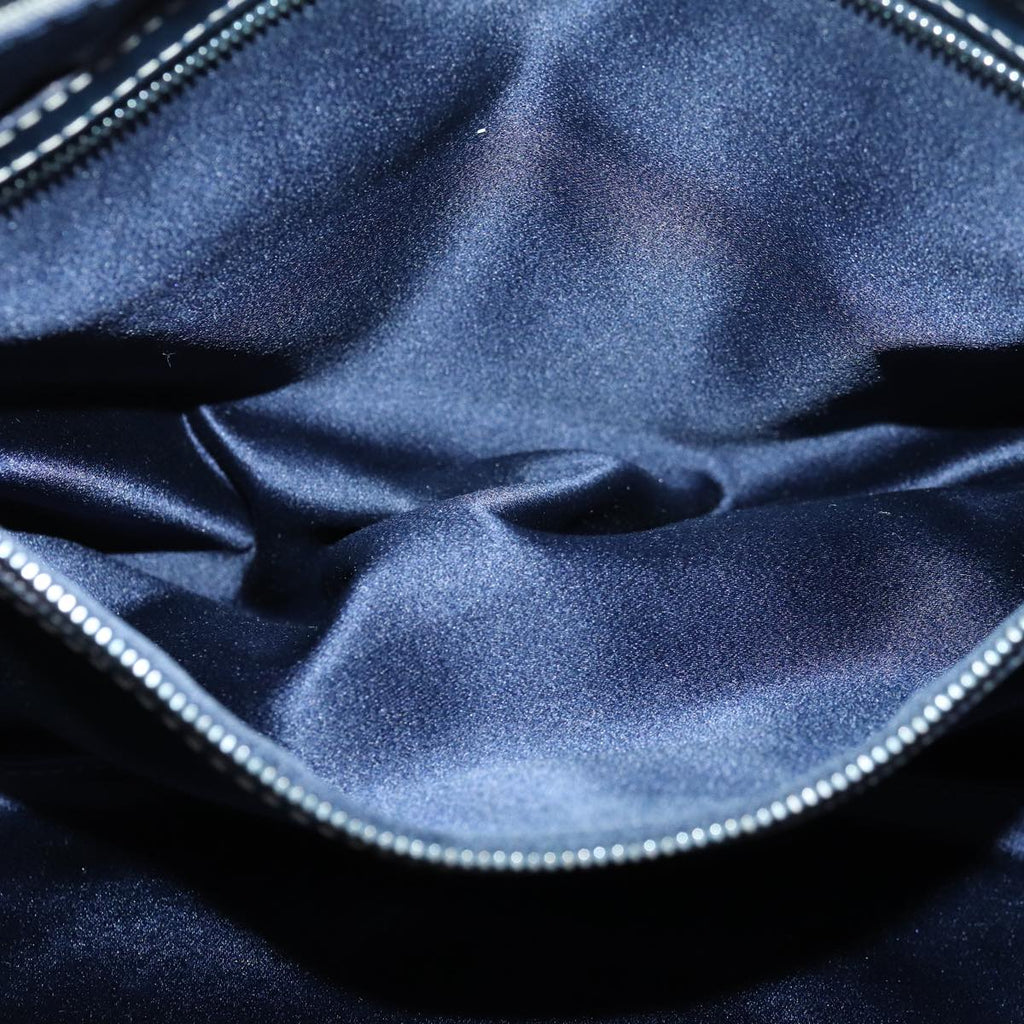 FENDI Zucchino Canvas Mamma Baguette Shoulder Bag Navy83213