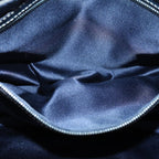FENDI Zucchino Canvas Mamma Baguette Shoulder Bag Navy83213