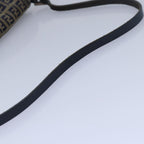 FENDI Zucchino Canvas Mamma Baguette Shoulder Bag Navy83213