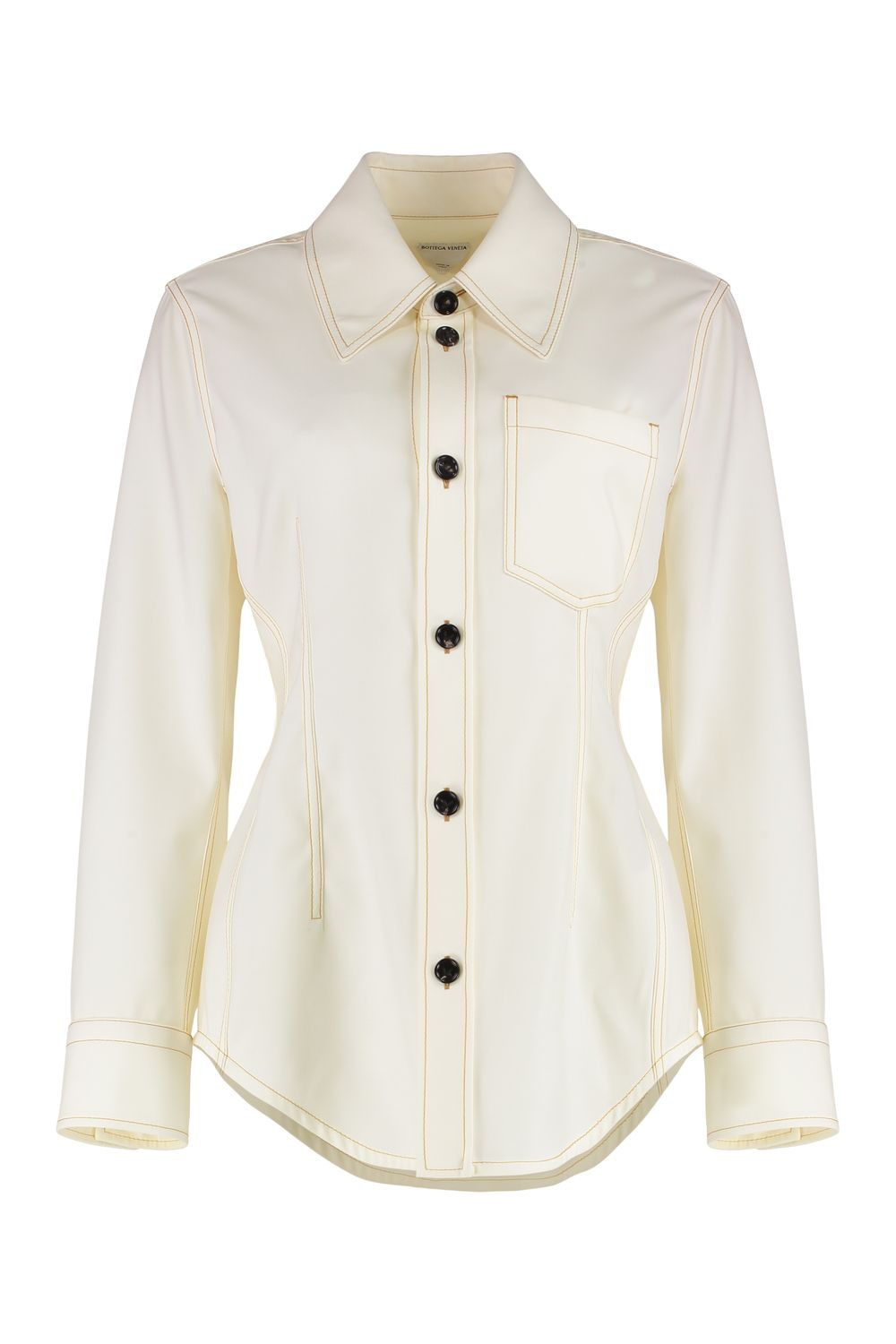 BOTTEGA VENETA Wool Shirt with Front Pocket for Women