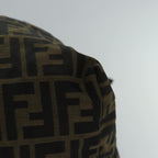 FENDI Zucca Canvas Boston Bag Brown Black83296