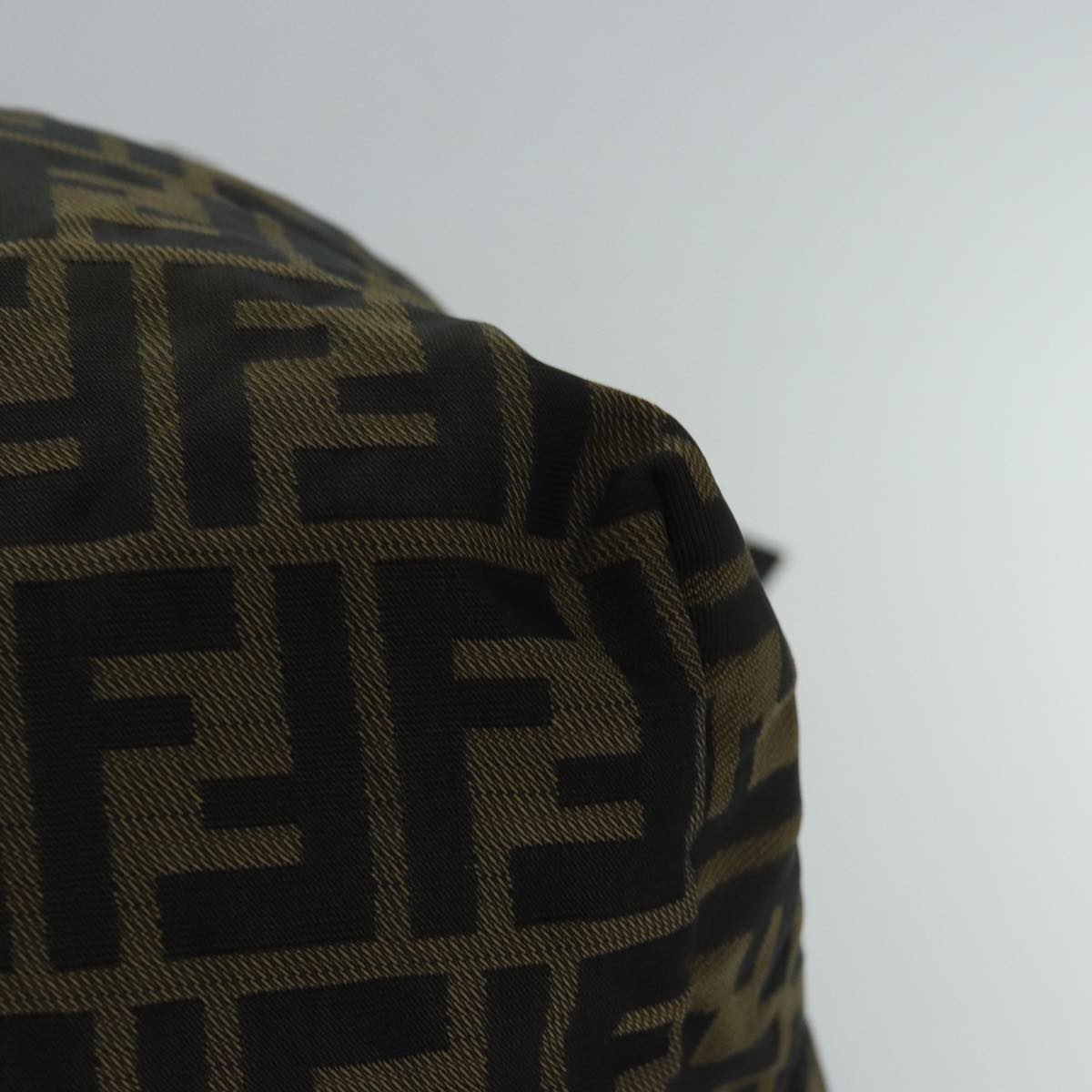 FENDI Zucca Canvas Boston Bag Brown Black83296