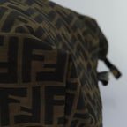 FENDI Zucca Canvas Boston Bag Brown Black83296