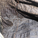 FENDI Zucca Canvas Boston Bag Brown Black83296