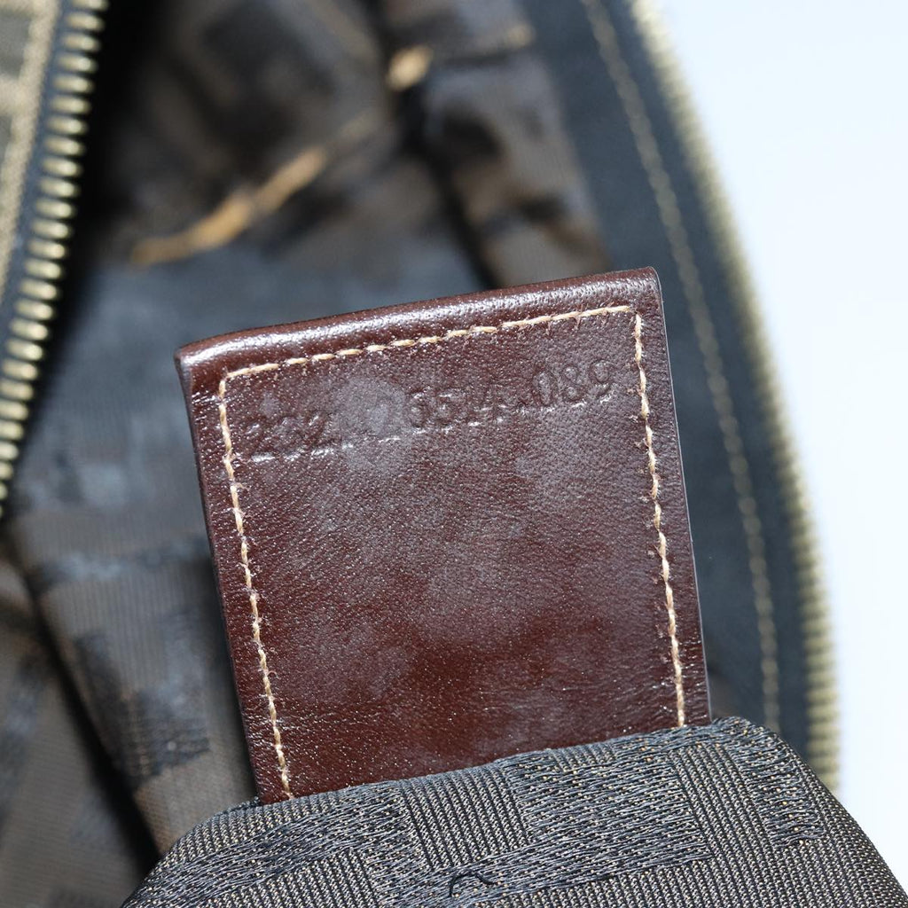 FENDI Zucca Canvas Boston Bag Brown Black83296