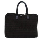FENDI Zucchino Canvas Hand Bag Brown Black83318