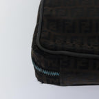 FENDI Zucchino Canvas Hand Bag Brown Black83318
