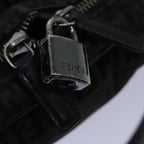 FENDI Zucchino Canvas Hand Bag Brown Black83318