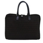 FENDI Zucchino Canvas Hand Bag Brown Black83318