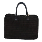 FENDI Zucchino Canvas Hand Bag Brown Black83318