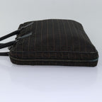 FENDI Zucchino Canvas Hand Bag Brown Black83318