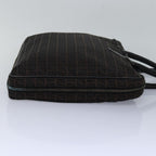 FENDI Zucchino Canvas Hand Bag Brown Black83318