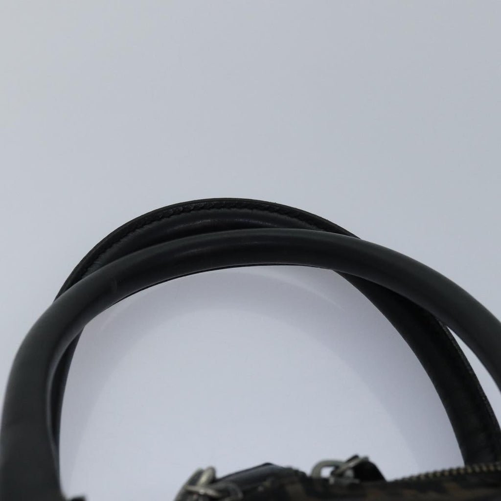 FENDI Zucchino Canvas Hand Bag Brown Black83318