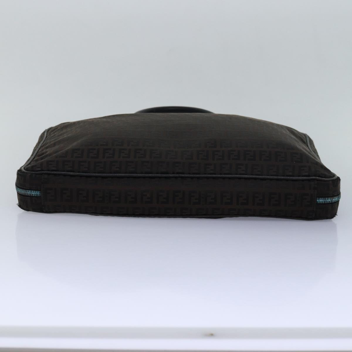 FENDI Zucchino Canvas Hand Bag Brown Black83318