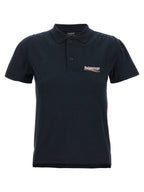 Balenciaga Women Logo Embroidery Polo Shirt