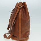 CELINE Shoulder Bag Leather Brown  83325