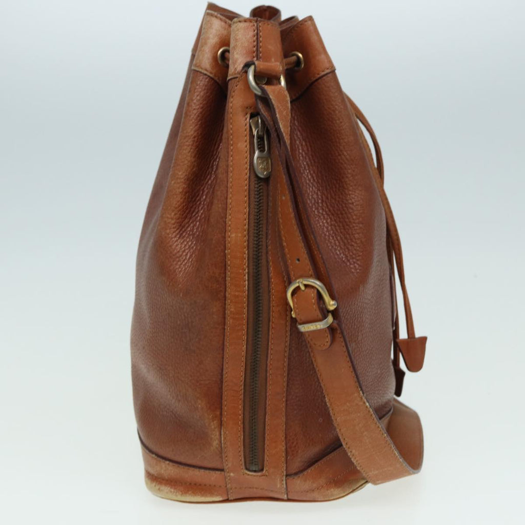 CELINE Shoulder Bag Leather Brown  83325