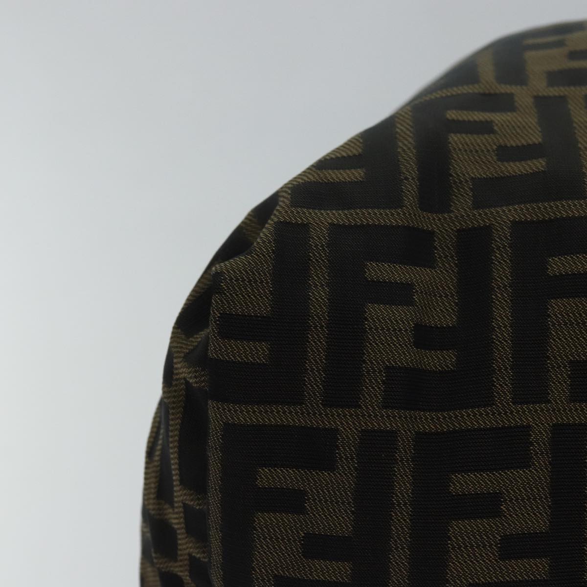 FENDI Zucca Canvas Boston Bag Brown Black83329