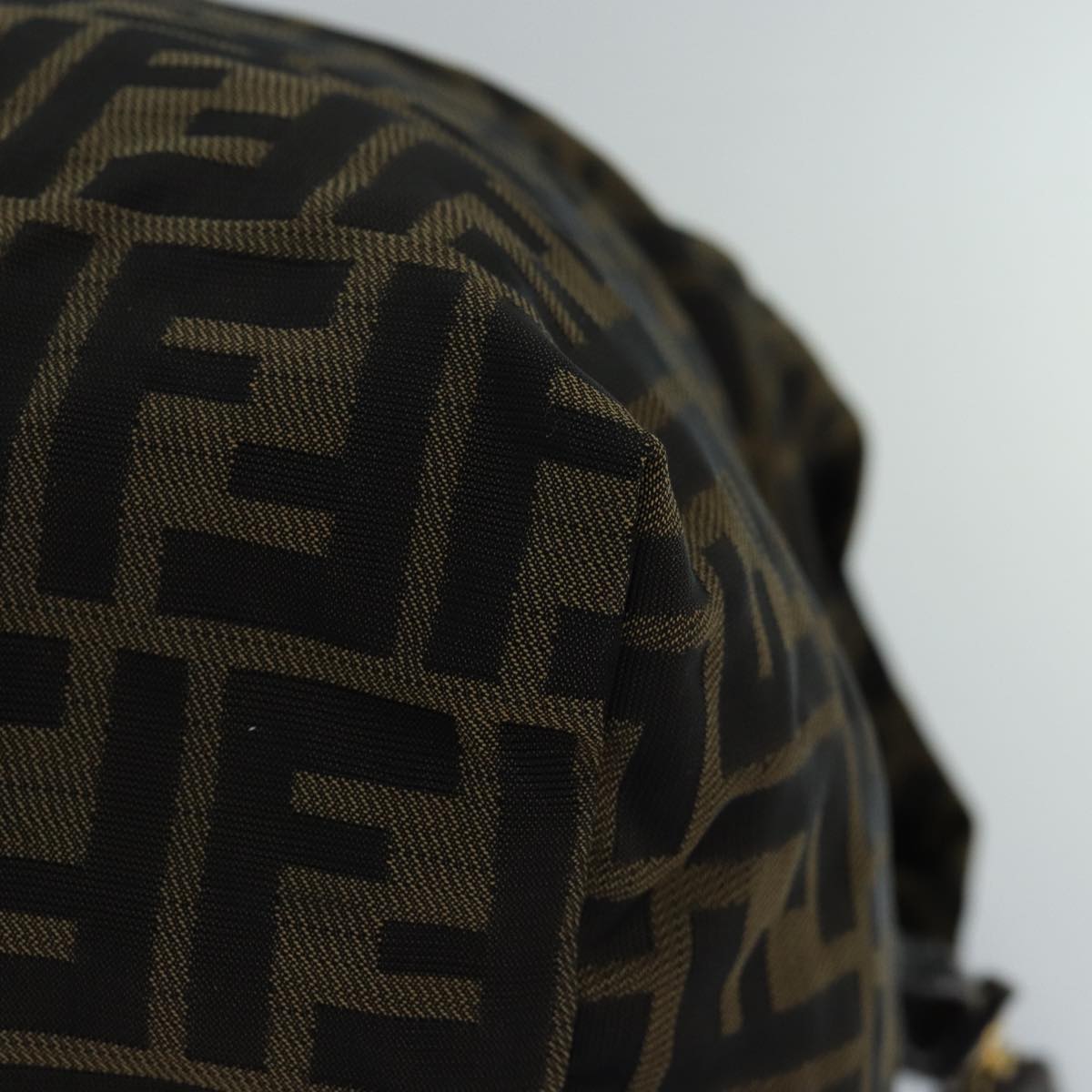 FENDI Zucca Canvas Boston Bag Brown Black83329