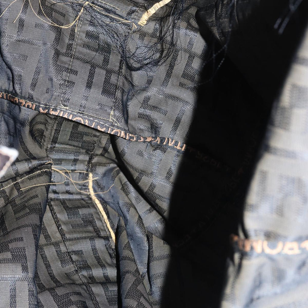 FENDI Zucca Canvas Boston Bag Brown Black83329