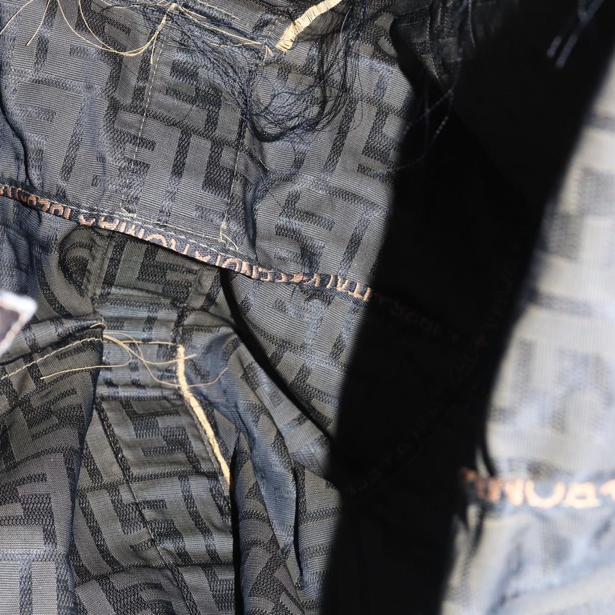 FENDI Zucca Canvas Boston Bag Brown Black83329