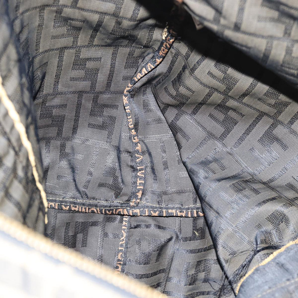 FENDI Zucca Canvas Boston Bag Brown Black83329