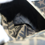 FENDI Zucca Canvas Boston Bag Brown Black83329