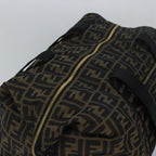 FENDI Zucca Canvas Boston Bag Brown Black83329