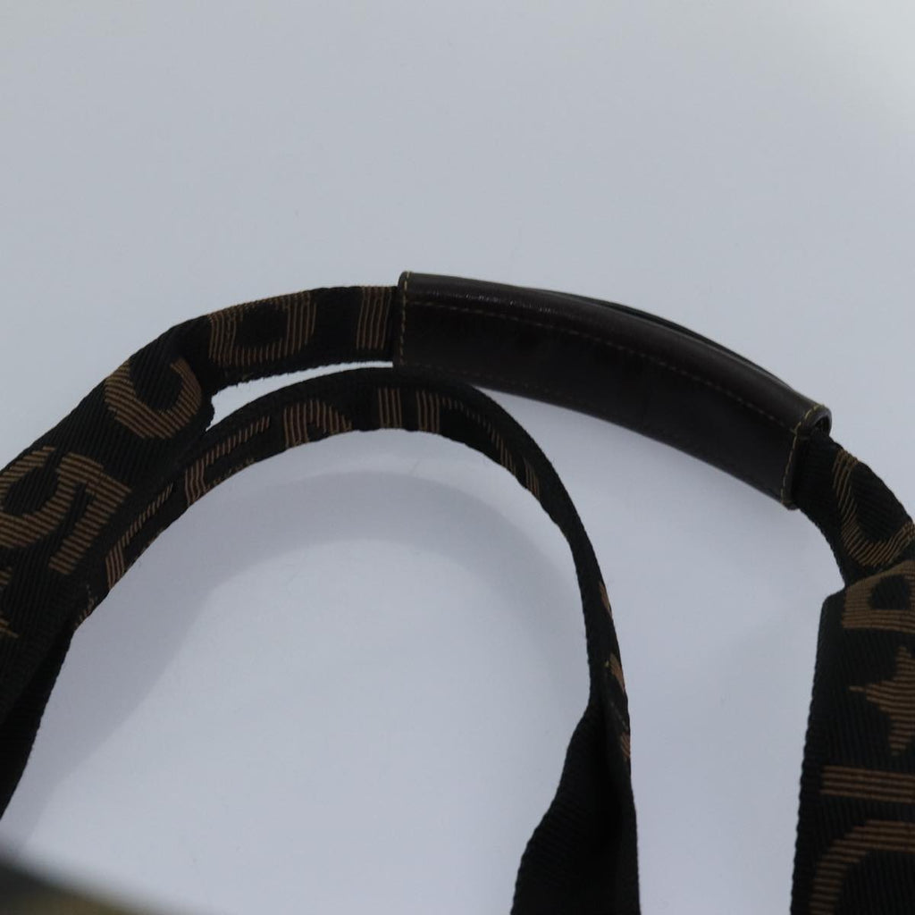 FENDI Zucca Canvas Boston Bag Brown Black83329