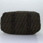 FENDI Zucca Canvas Boston Bag Brown Black83329