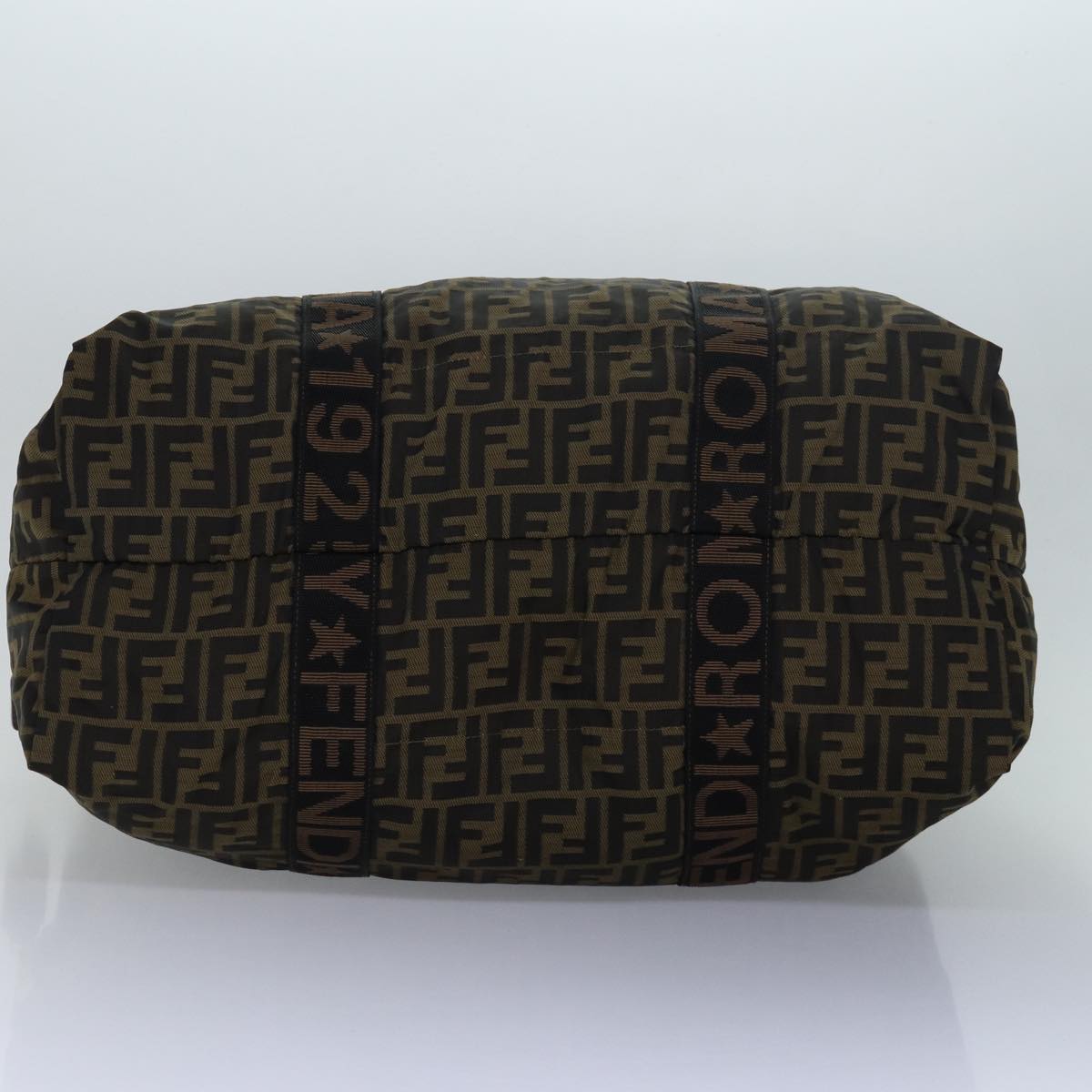 FENDI Zucca Canvas Boston Bag Brown Black83329