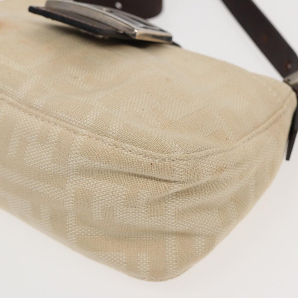 FENDI Zucca Canvas Mamma Baguette Shoulder Bag Beige83401