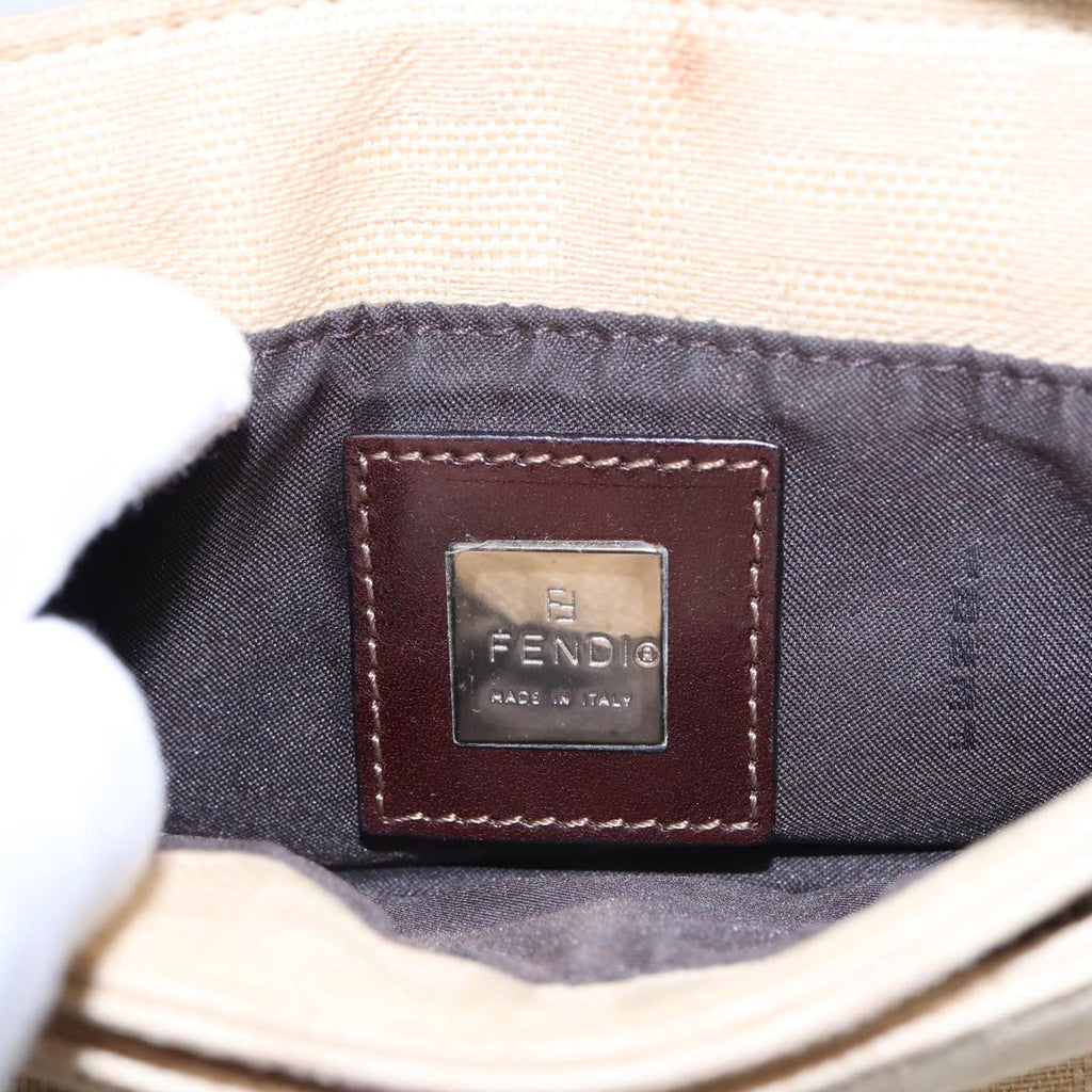 FENDI Zucca Canvas Mamma Baguette Shoulder Bag Beige83401