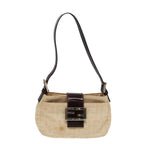 FENDI Zucca Canvas Mamma Baguette Shoulder Bag Beige83401