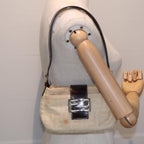 FENDI Zucca Canvas Mamma Baguette Shoulder Bag Beige83401
