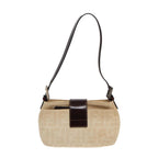 FENDI Zucca Canvas Mamma Baguette Shoulder Bag Beige83401