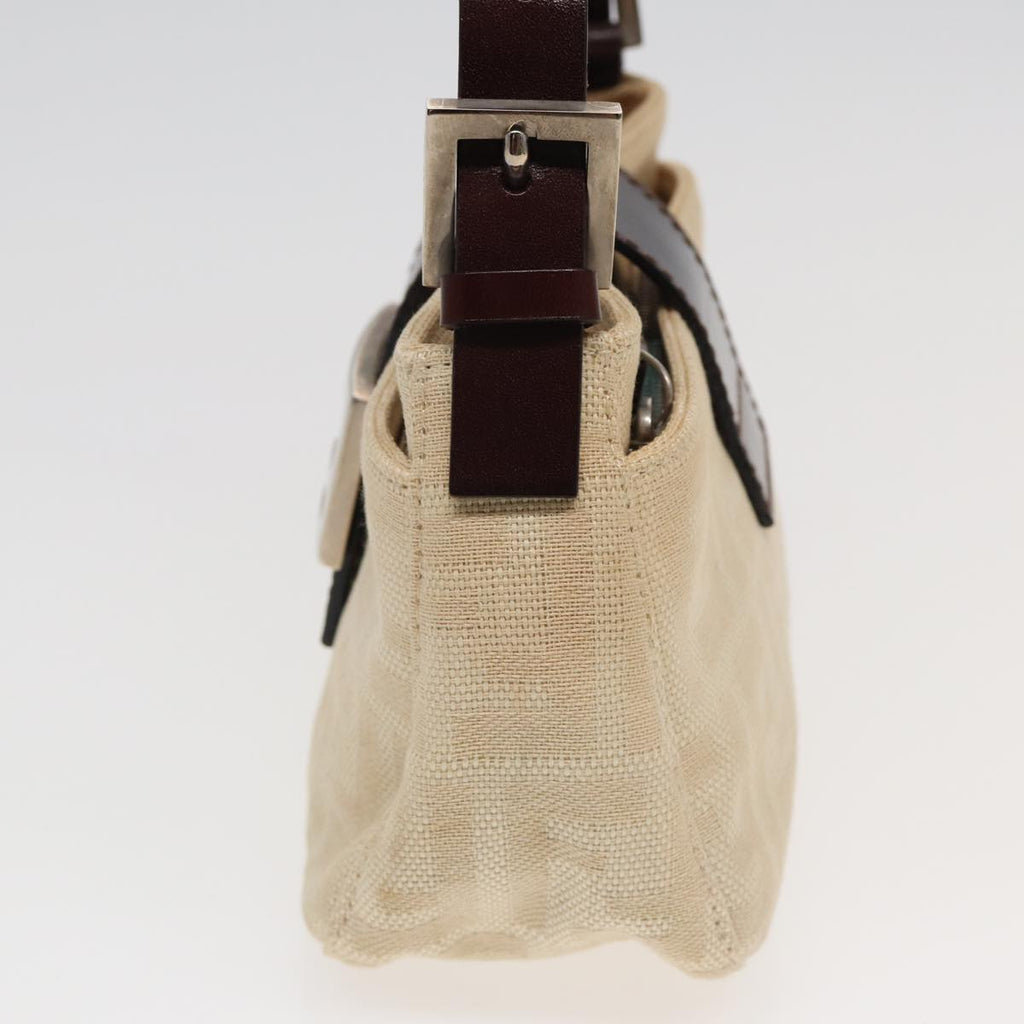 FENDI Zucca Canvas Mamma Baguette Shoulder Bag Beige83401