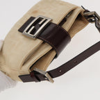 FENDI Zucca Canvas Mamma Baguette Shoulder Bag Beige83401